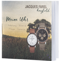Bedienungsanleitung fuer die oekouhren der JACQUES FAREL hayfield Kollektion mit den Modellen ORW und ORM in vielen verschiedenen Farben